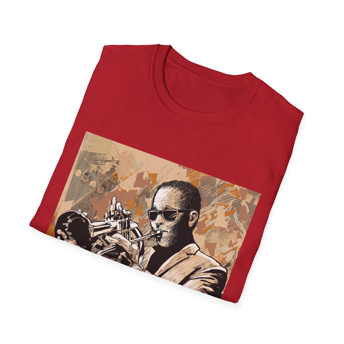 10%OFF at checkout! - Trumpet Jazz Portrait T-Shirt — Vintage Musician Graphic Tee