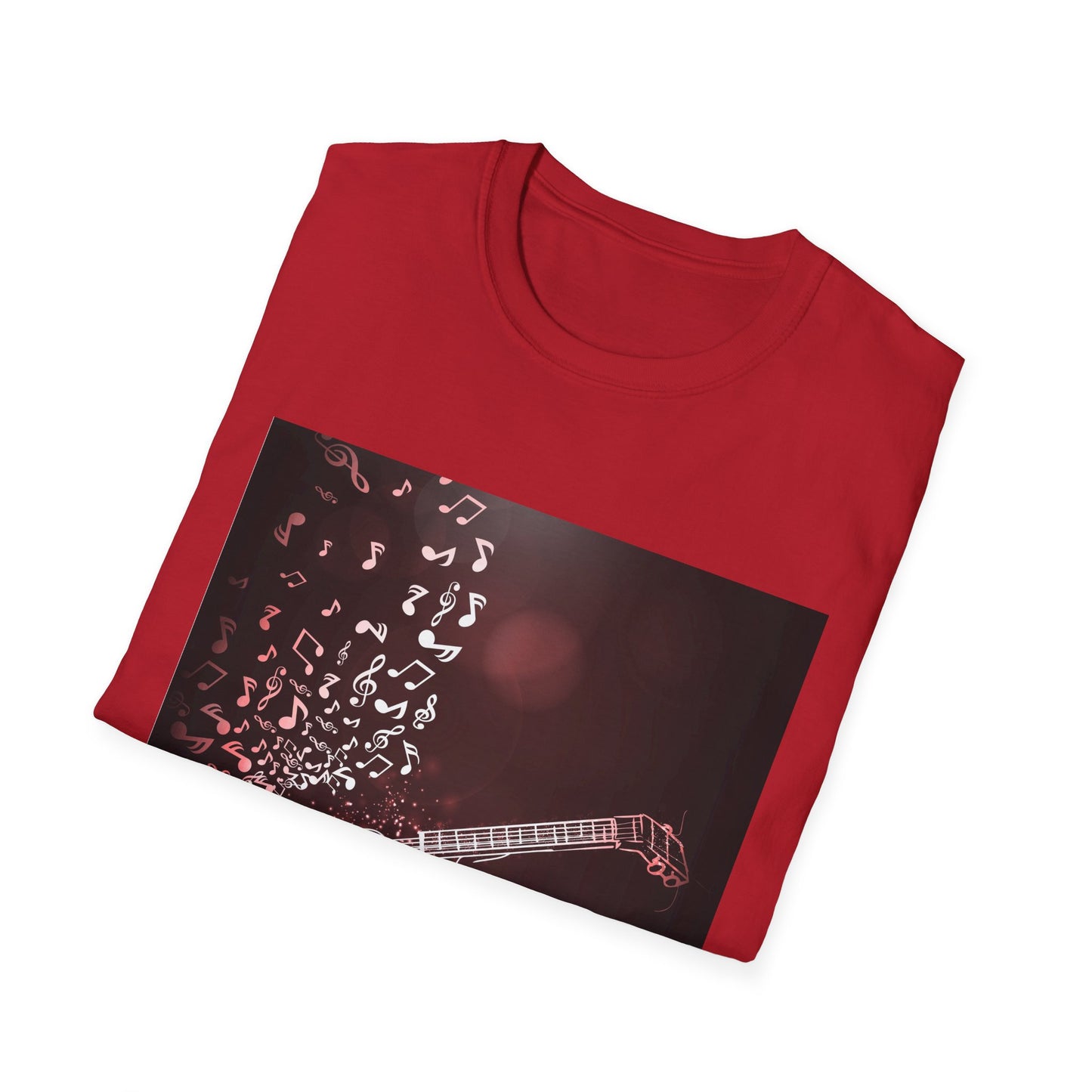 10%OFF at checkout! - Guitar Melody T-Shirt — Acoustic Guitar with Musical Notes Graphic