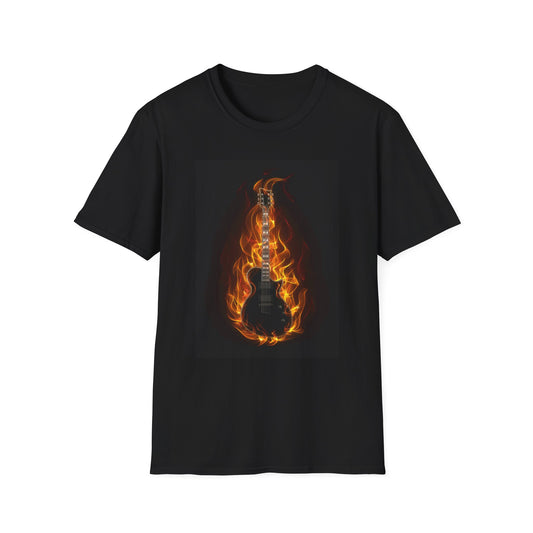 Flaming Electric Guitar T-Shirt