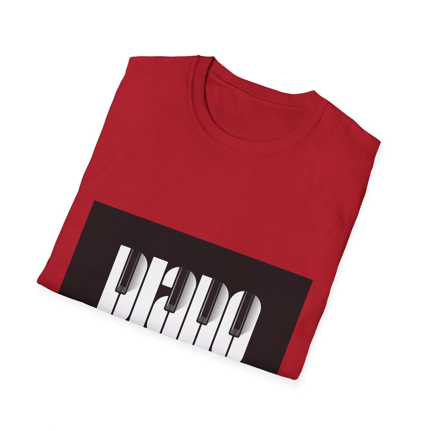 10%OFF at checkout! - Piano Retro Logo T-Shirt — Minimalist Black & White Music Tee