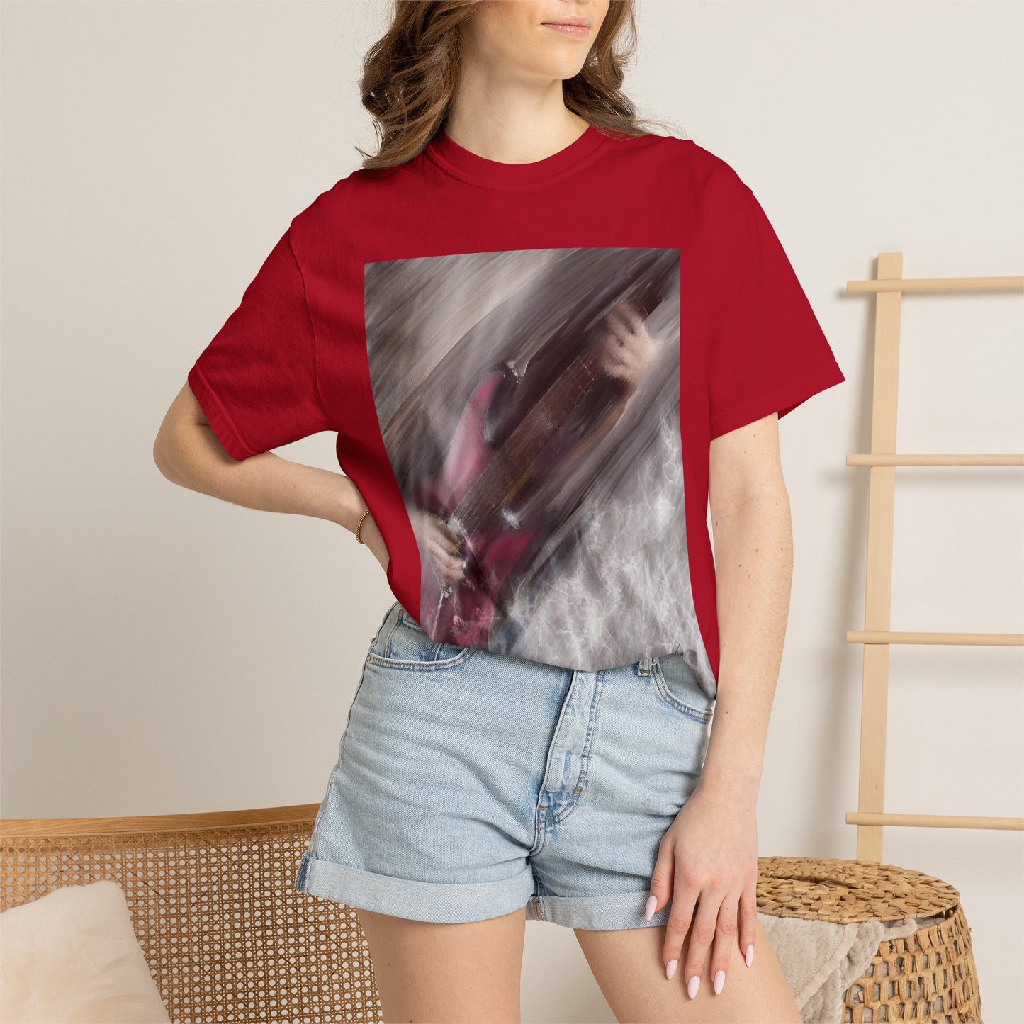 10%OFF at checkout! - Electric Motion Guitar T-Shirt, Red