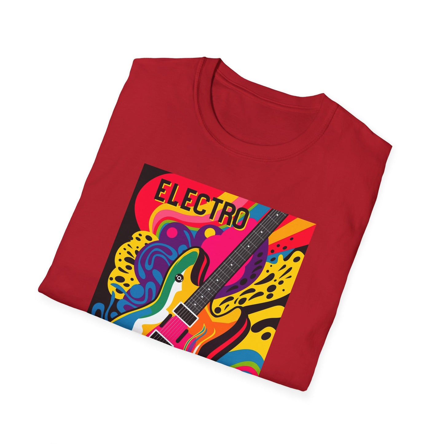 10%OFF at checkout! - Electro Guitar Poster T-Shirt — Retro Psychedelic Music Tee