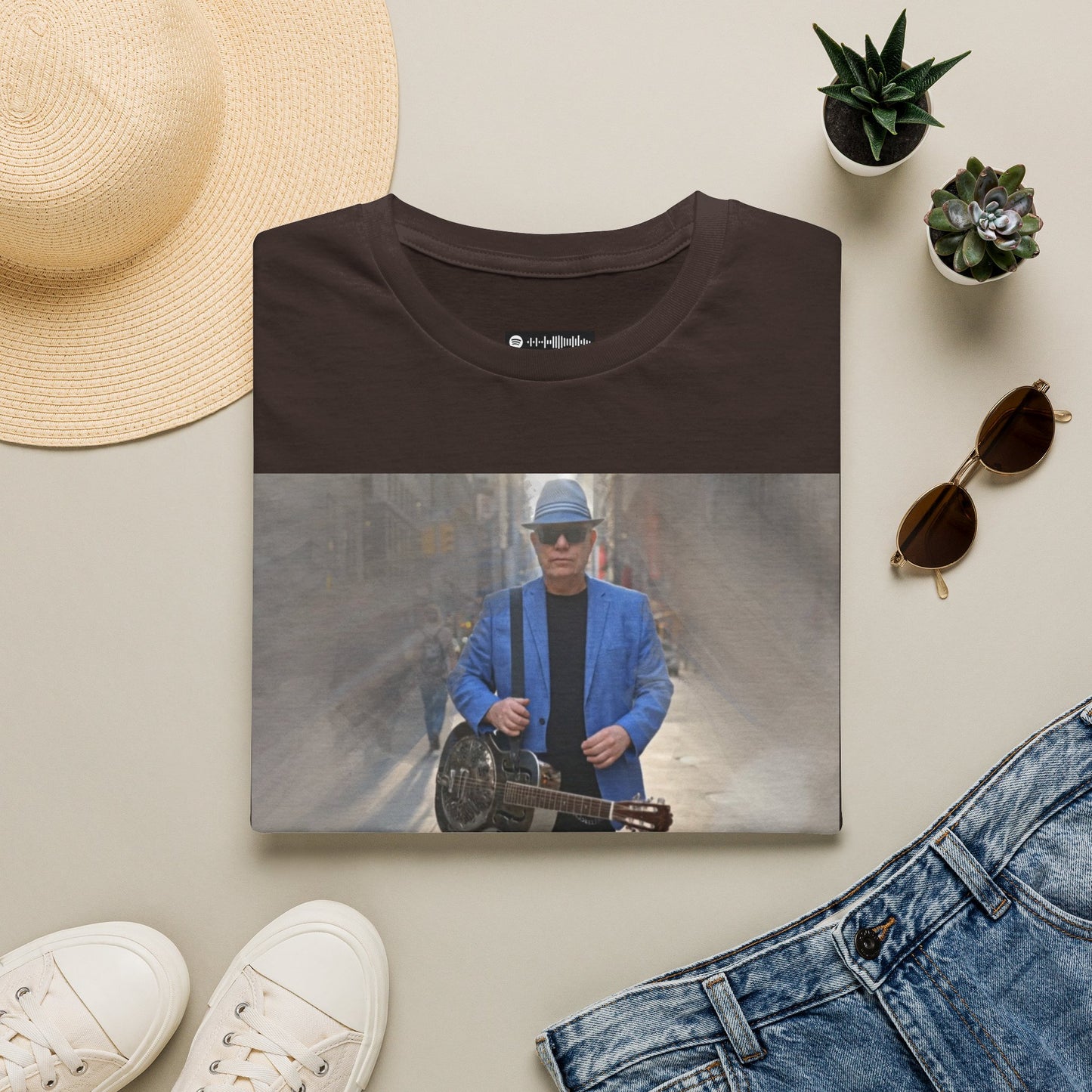 10% Off at checkout! - T-Shirt — 'I'm A Blues Man' Guitarist Photo Tee