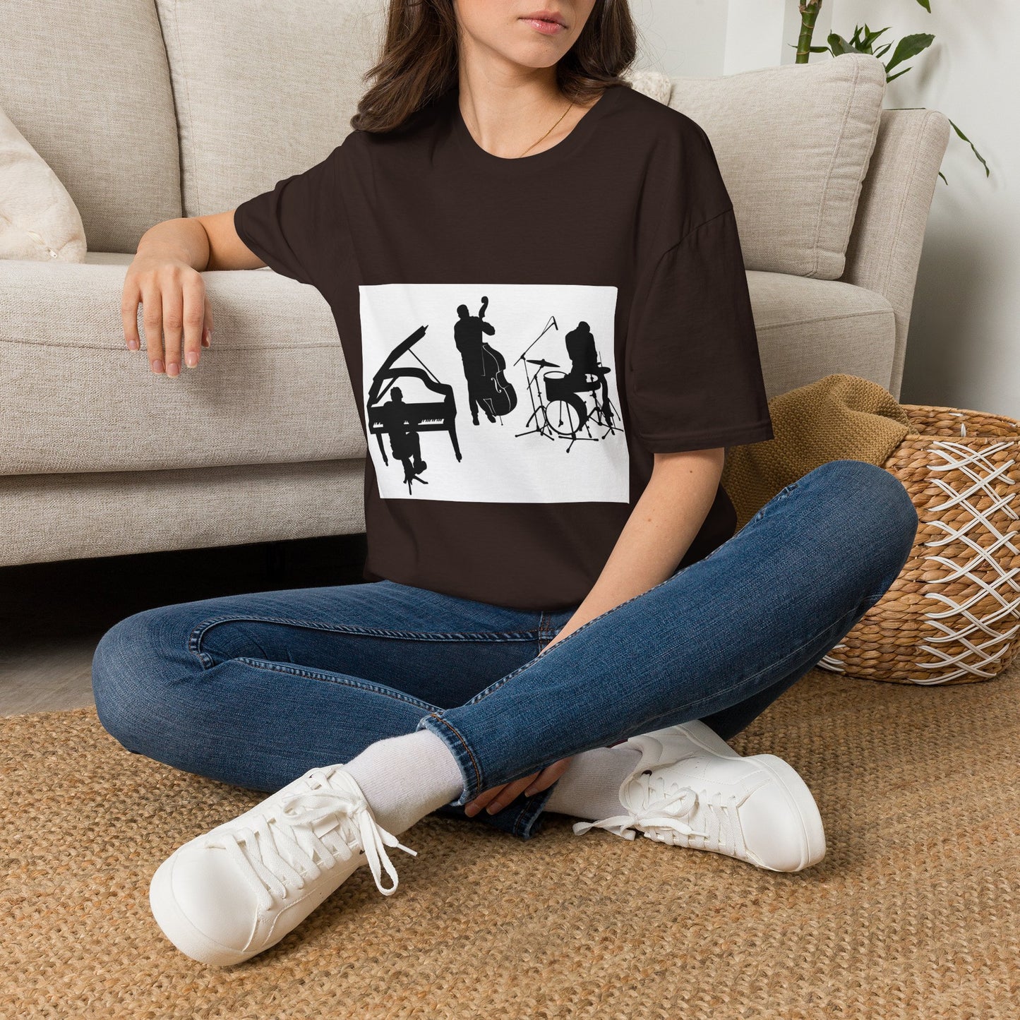 10% Off at checkout - Jazz Trio Silhouette T-Shirt — Piano, Bass & Drums Music Tee