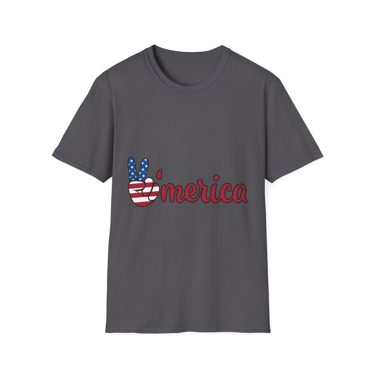 10%OFF at checkout! - 'Merica Flag Peace Sign T-Shirt — Patriotic 4th of July Tee