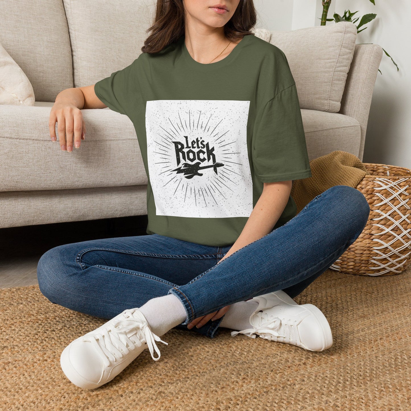 10% Off at checkout - Let's Rock T-Shirt — Vintage Guitar Graphic Tee