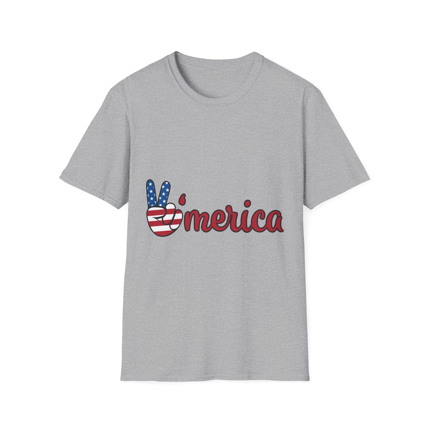10%OFF at checkout! - 'Merica Flag Peace Sign T-Shirt — Patriotic 4th of July Tee