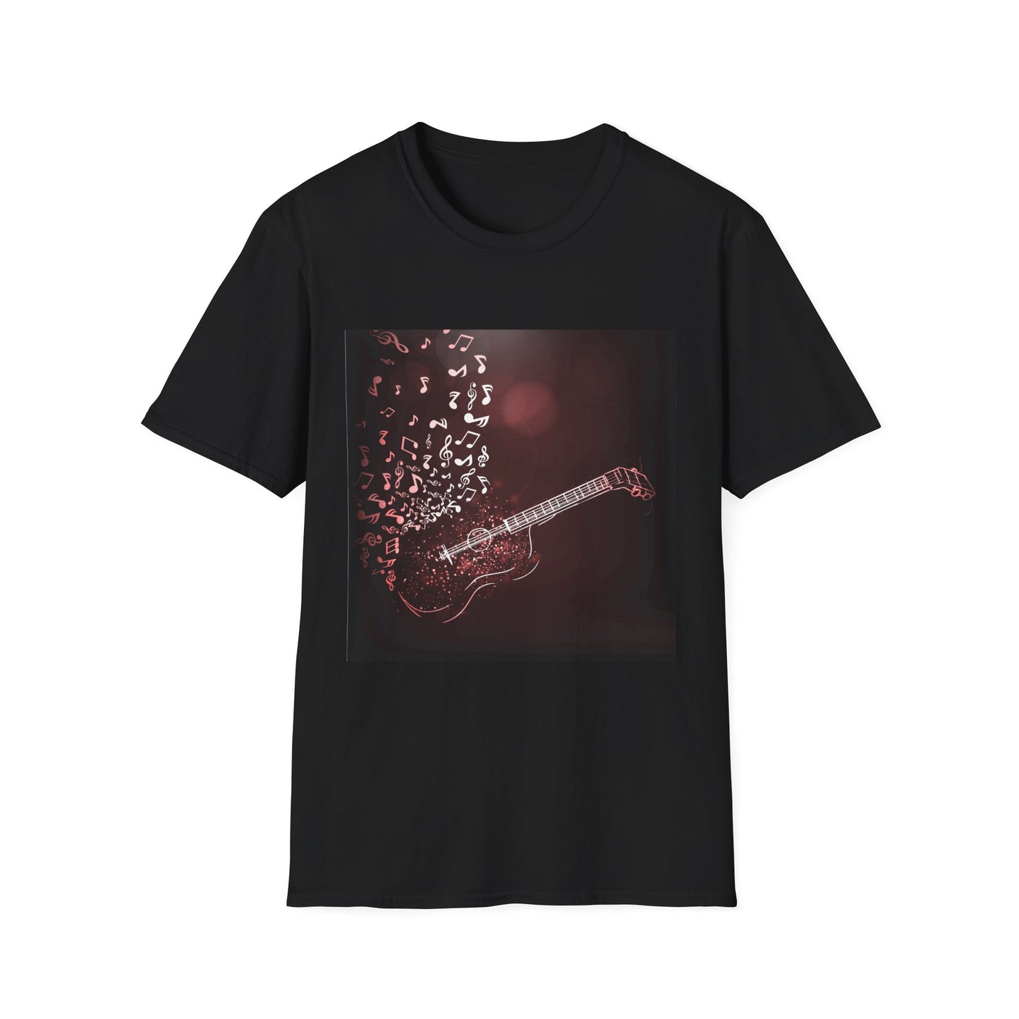 10%OFF at checkout! - Guitar Melody T-Shirt — Acoustic Guitar with Musical Notes Graphic