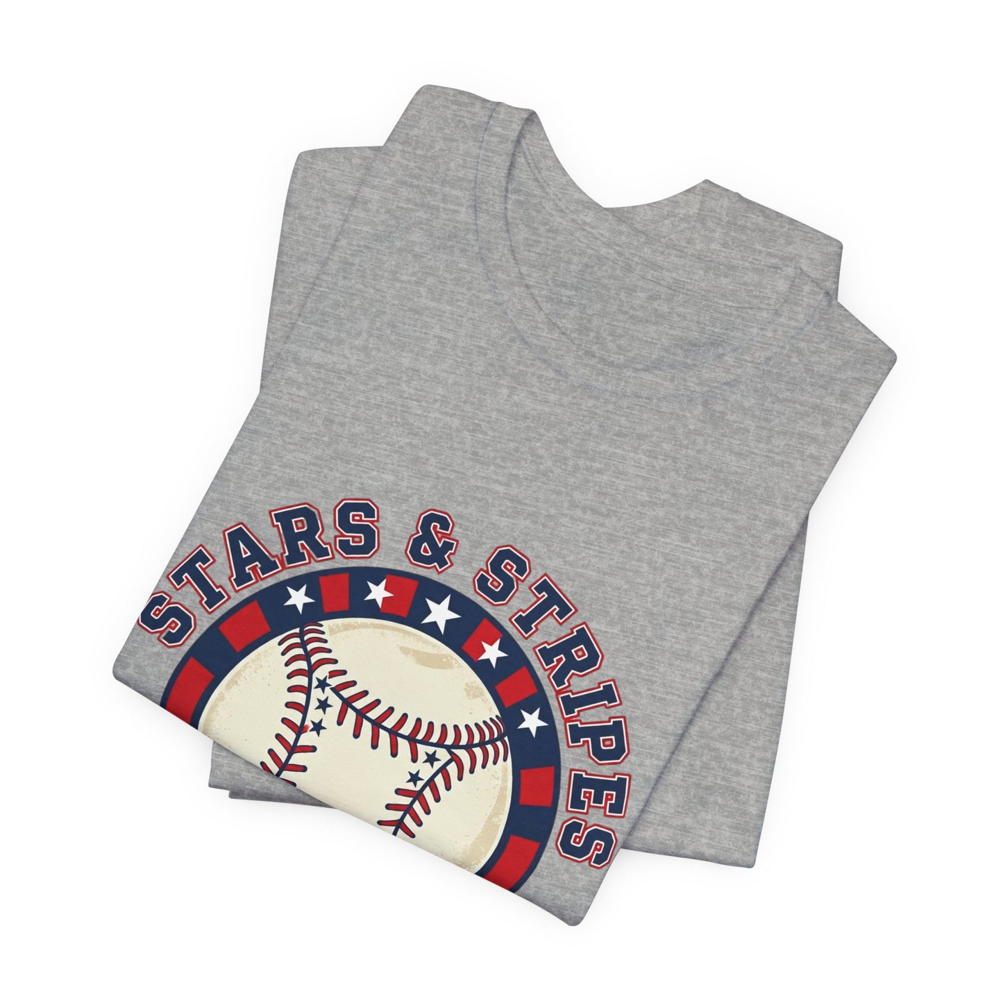 10%OFF at checkout! - Stars & Stripes Baseball Nights Tee | patriotic baseball graphic, vintage ballpark aesthetic