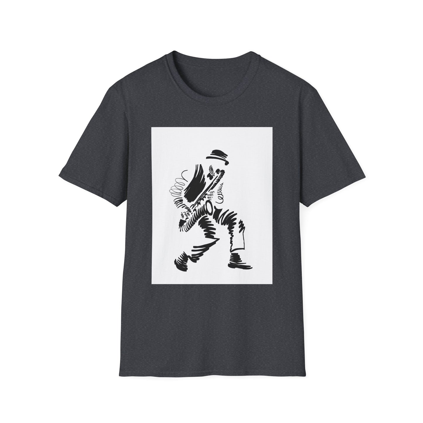 10%OFF at checkout! - Saxophone Player Graphic T-Shirt — Jazz Musician Silhouette Tee
