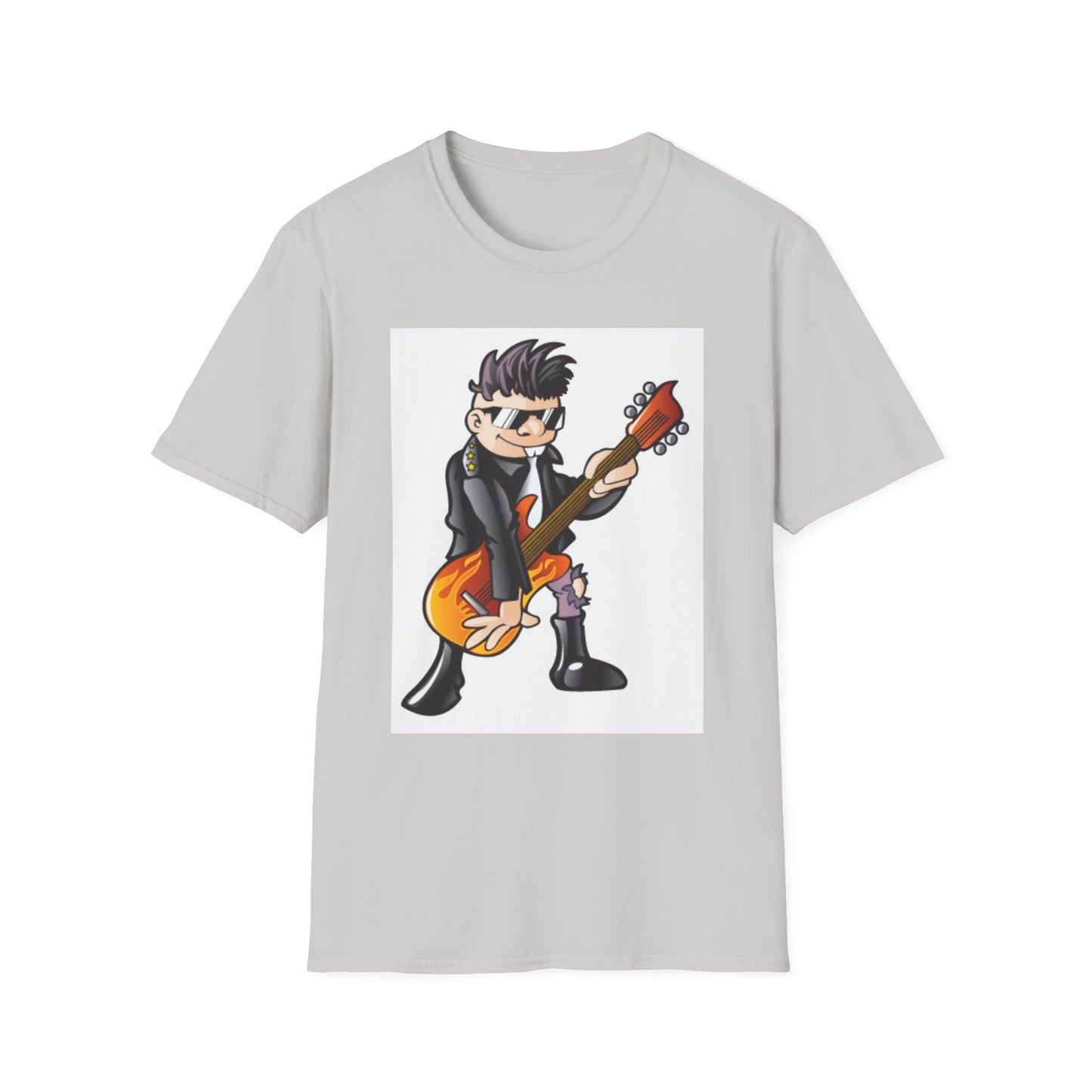10%OFF at checkout! - Rock Guitarist T-Shirt — Cute Cartoon Electric Guitar Player Tee