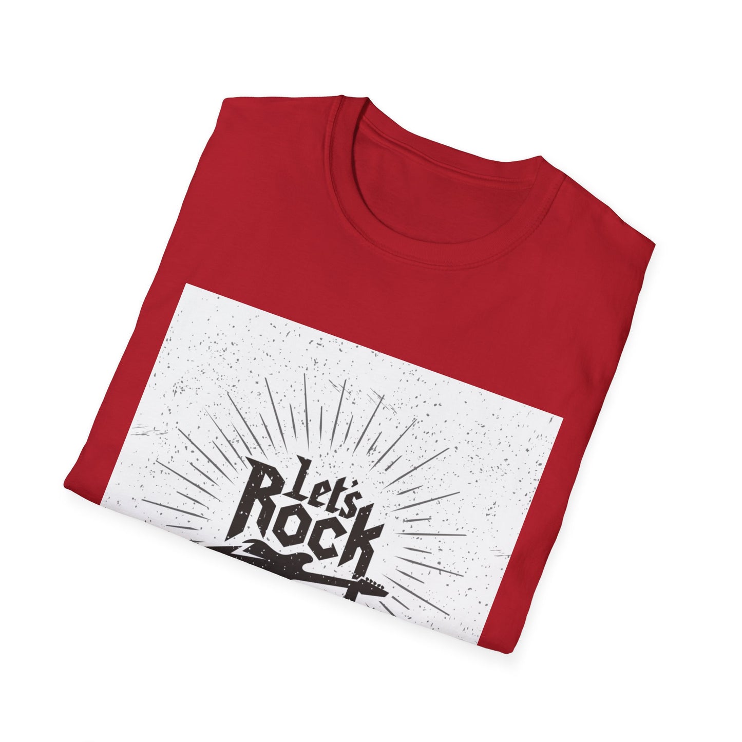 10%OFF at checkout! - Let's Rock T-Shirt — Vintage Guitar Graphic Tee for Music Lovers