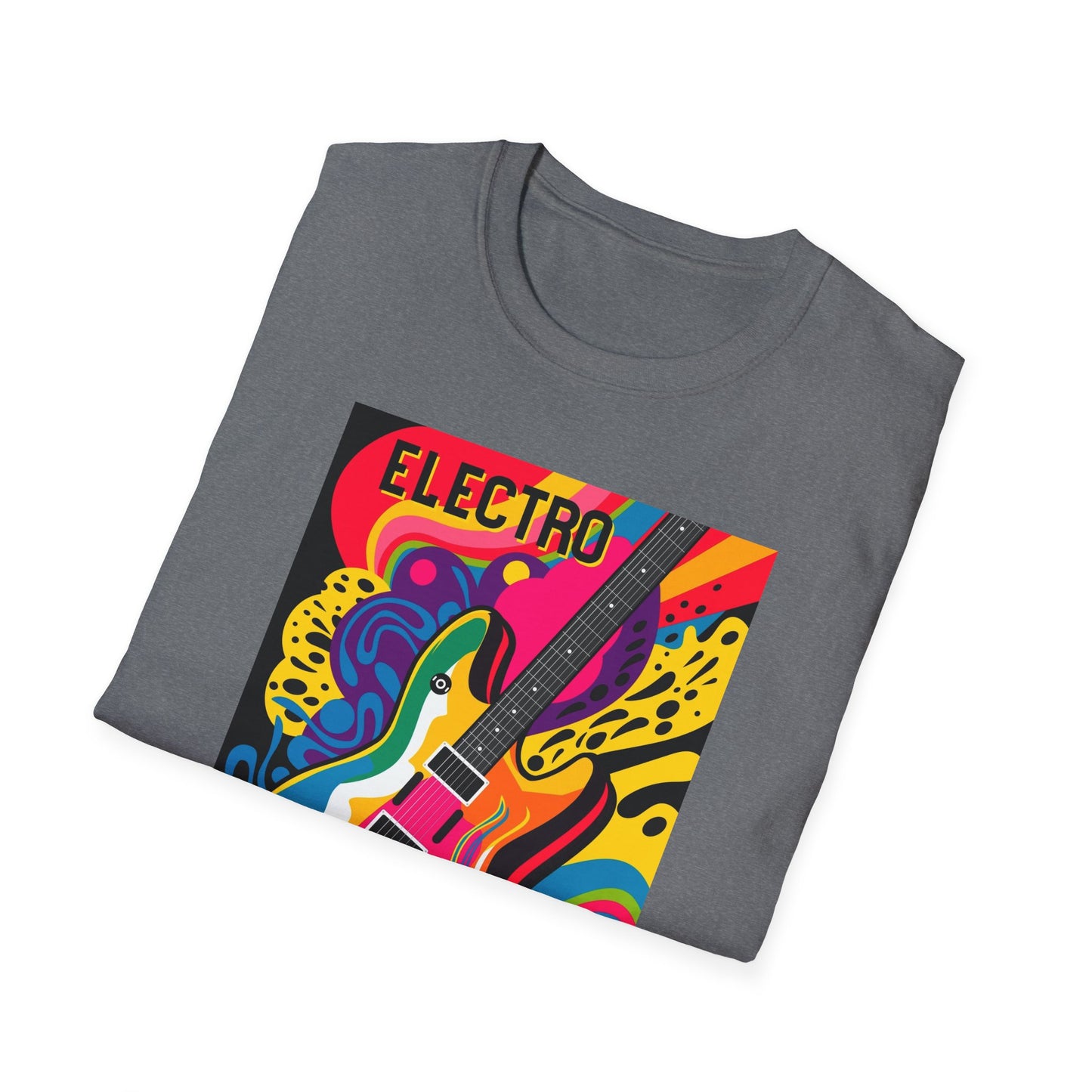 10%OFF at checkout! - Electro Guitar Poster T-Shirt — Retro Psychedelic Music Tee