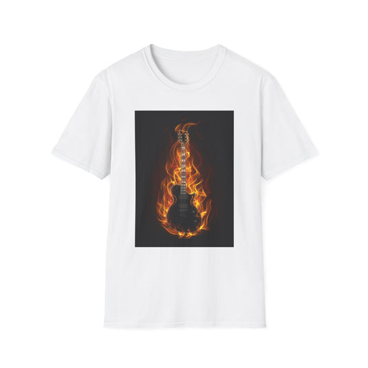 Flaming Electric Guitar T-Shirt