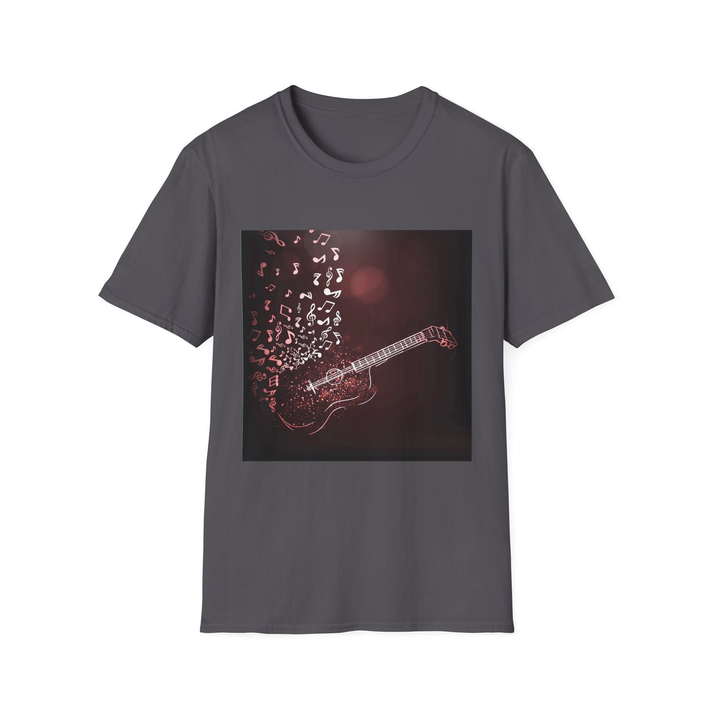 10%OFF at checkout! - Guitar Melody T-Shirt — Acoustic Guitar with Musical Notes Graphic