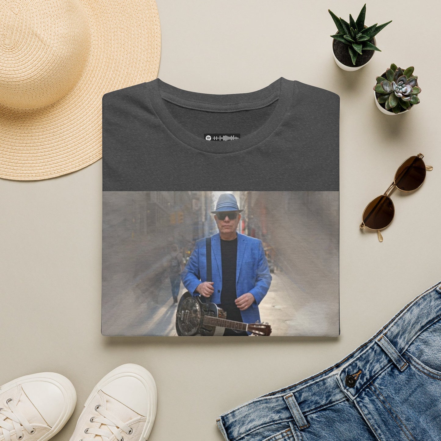 10% Off at checkout! - T-Shirt — 'I'm A Blues Man' Guitarist Photo Tee