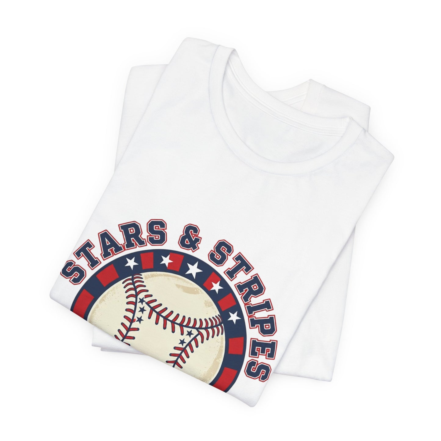 10%OFF at checkout! - Stars & Stripes Baseball Nights Tee | patriotic baseball graphic, vintage ballpark aesthetic