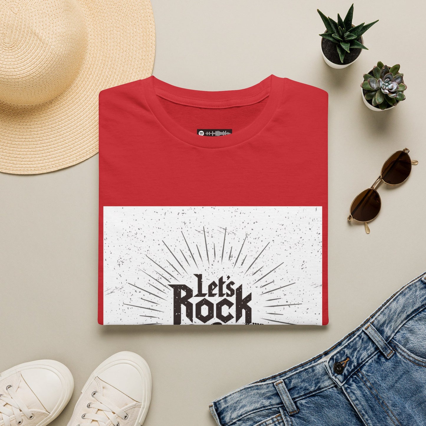 10% Off at checkout - Let's Rock T-Shirt — Vintage Guitar Graphic Tee