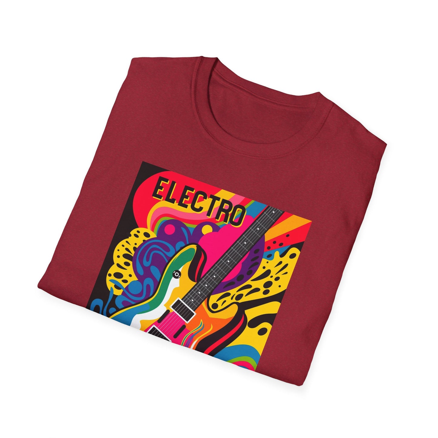 10%OFF at checkout! - Electro Guitar Poster T-Shirt — Retro Psychedelic Music Tee