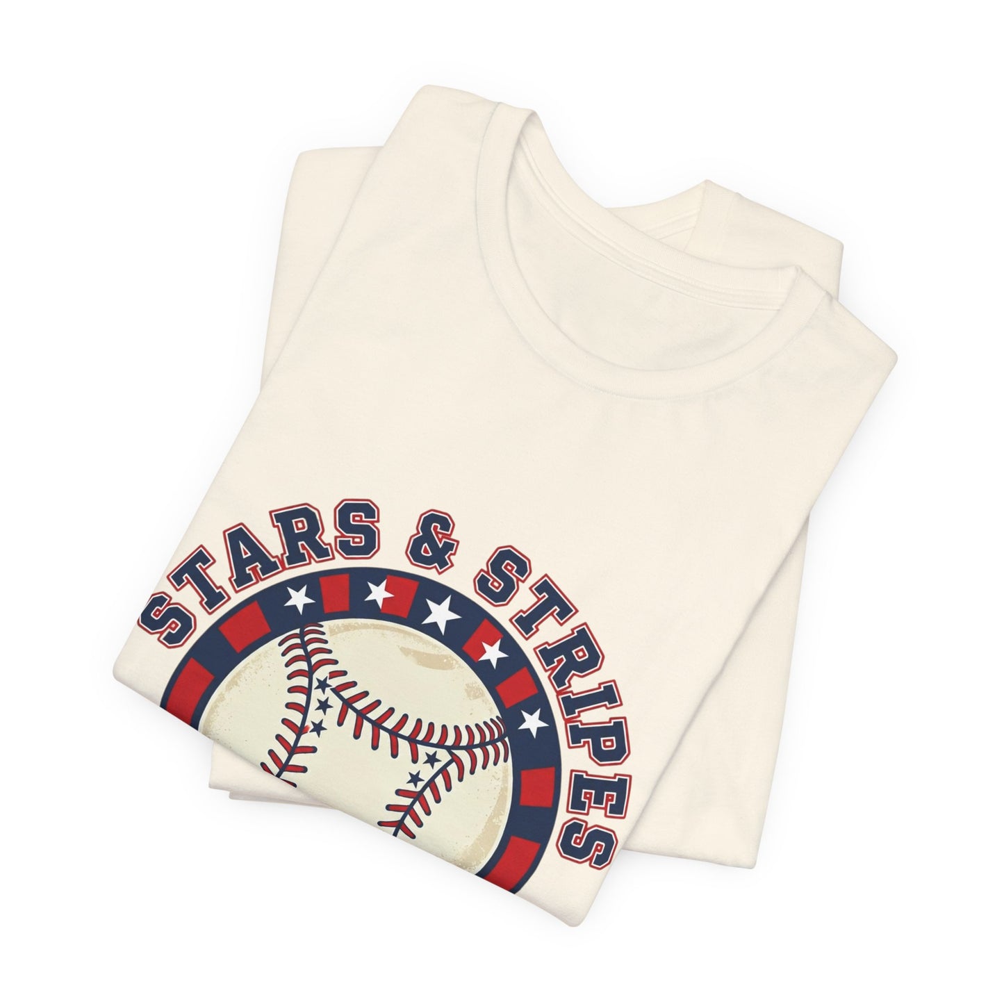 10%OFF at checkout! - Stars & Stripes Baseball Nights Tee | patriotic baseball graphic, vintage ballpark aesthetic