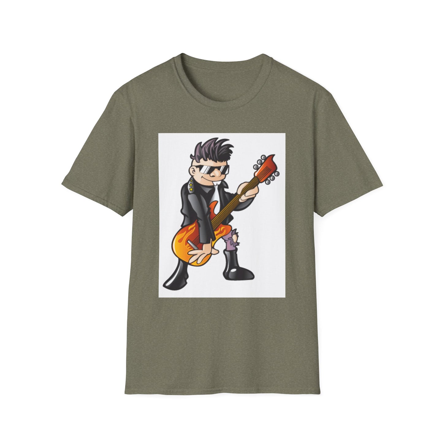 10%OFF at checkout! - Rock Guitarist T-Shirt — Cute Cartoon Electric Guitar Player Tee