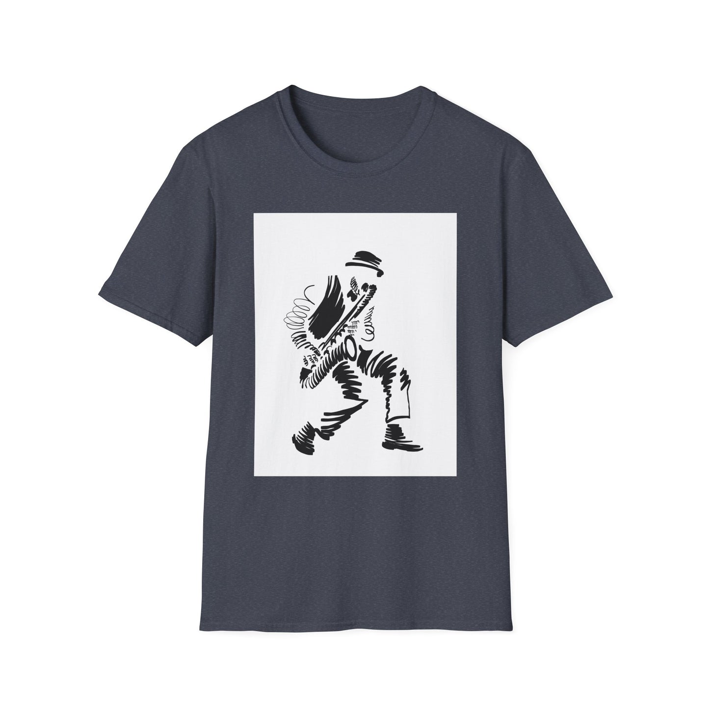 10%OFF at checkout! - Saxophone Player Graphic T-Shirt — Jazz Musician Silhouette Tee