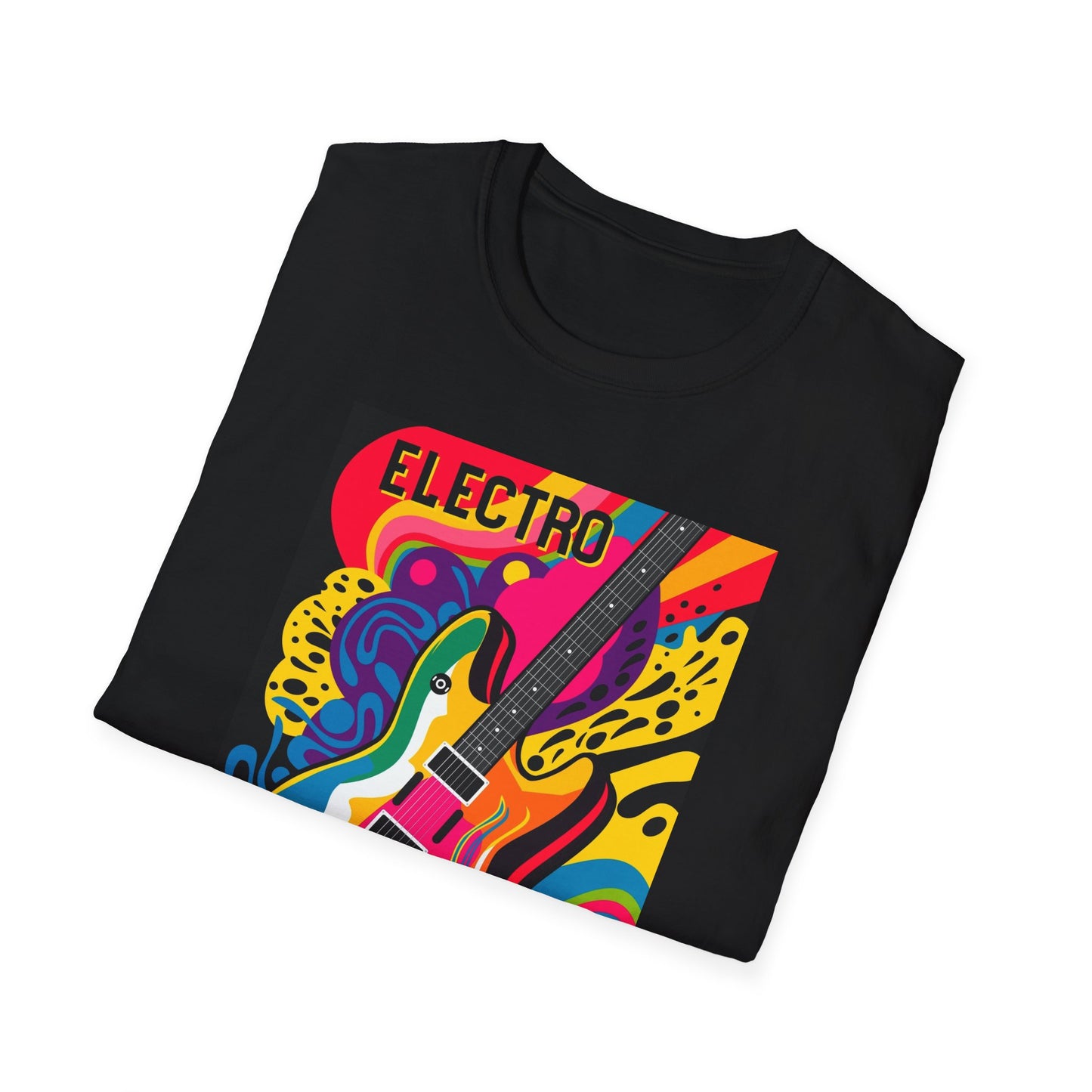 10%OFF at checkout! - Electro Guitar Poster T-Shirt — Retro Psychedelic Music Tee