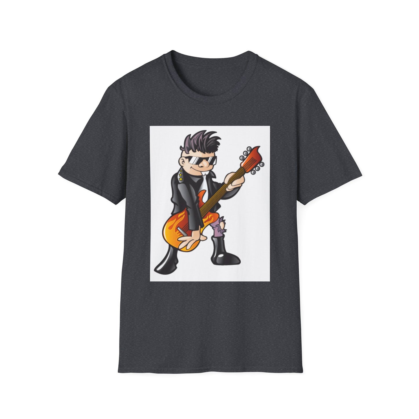10%OFF at checkout! - Rock Guitarist T-Shirt — Cute Cartoon Electric Guitar Player Tee