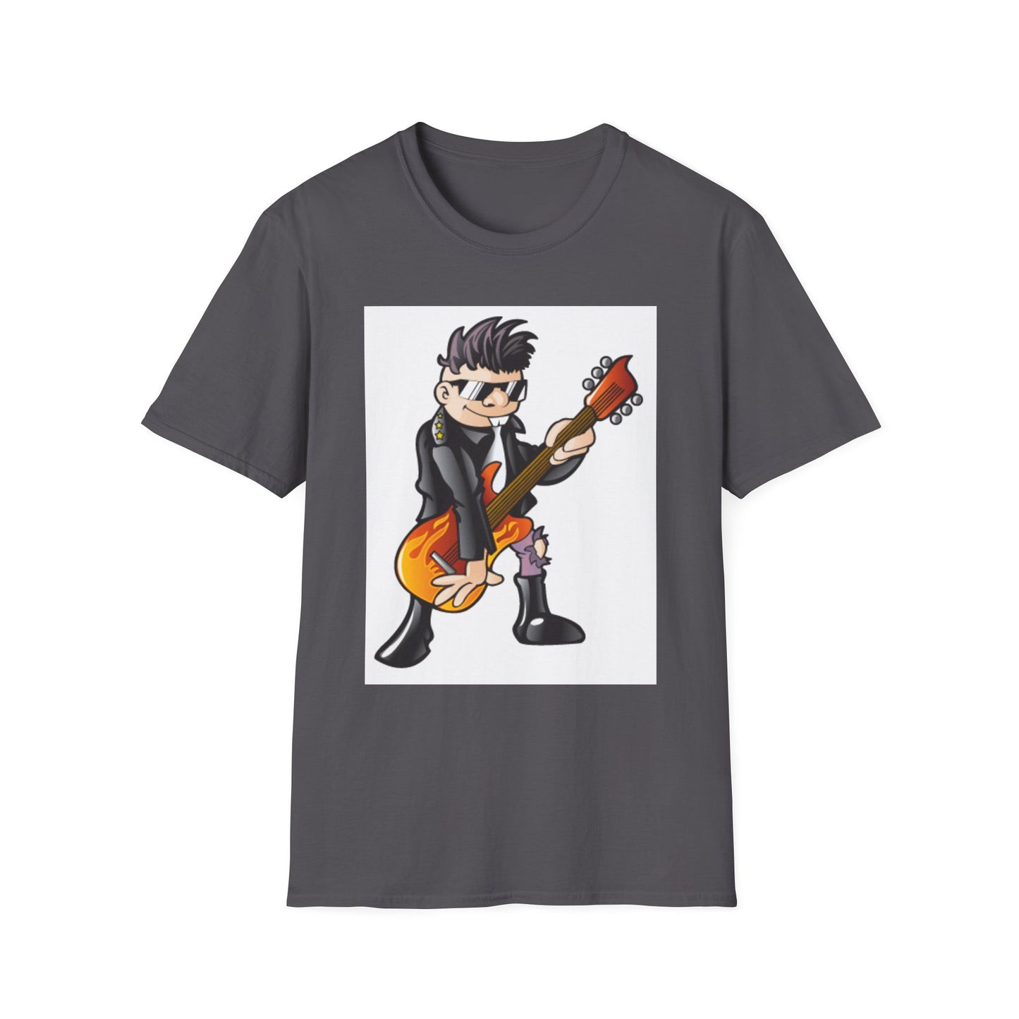 10%OFF at checkout! - Rock Guitarist T-Shirt — Cute Cartoon Electric Guitar Player Tee