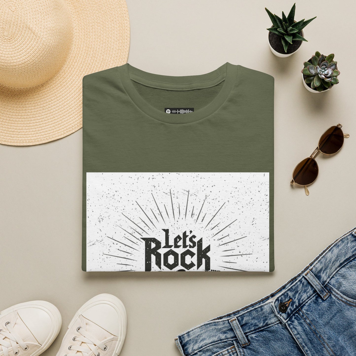 10% Off at checkout - Let's Rock T-Shirt — Vintage Guitar Graphic Tee