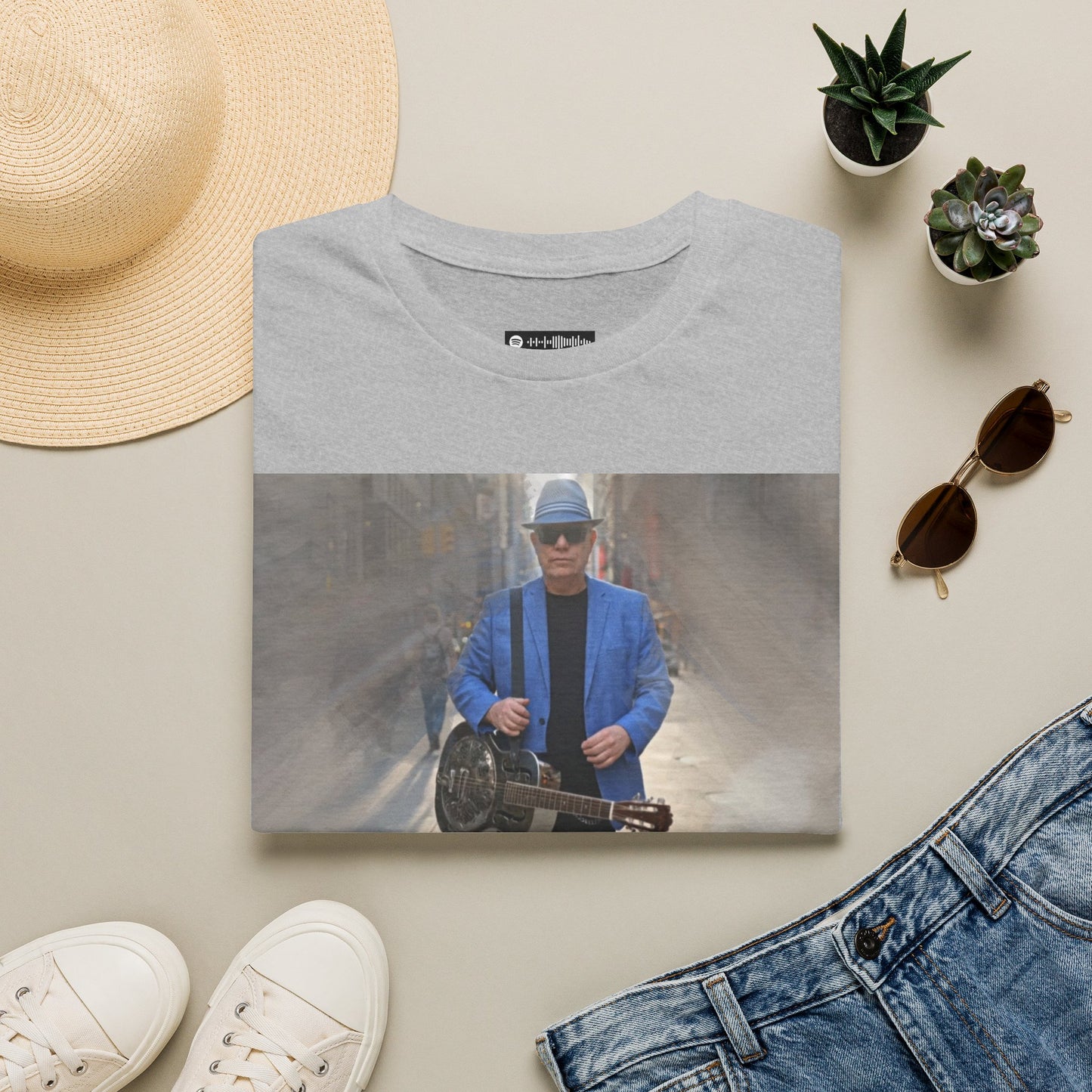10% Off at checkout! - T-Shirt — 'I'm A Blues Man' Guitarist Photo Tee