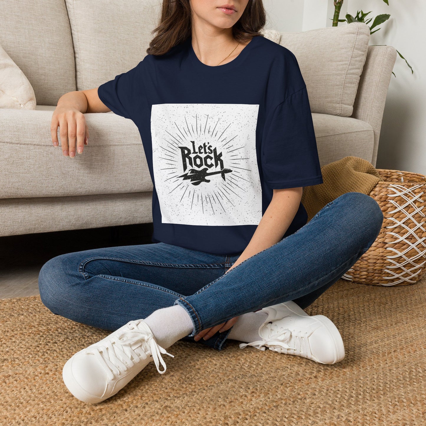 10% Off at checkout - Let's Rock T-Shirt — Vintage Guitar Graphic Tee