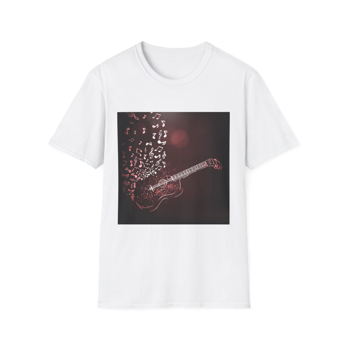 10%OFF at checkout! - Guitar Melody T-Shirt — Acoustic Guitar with Musical Notes Graphic