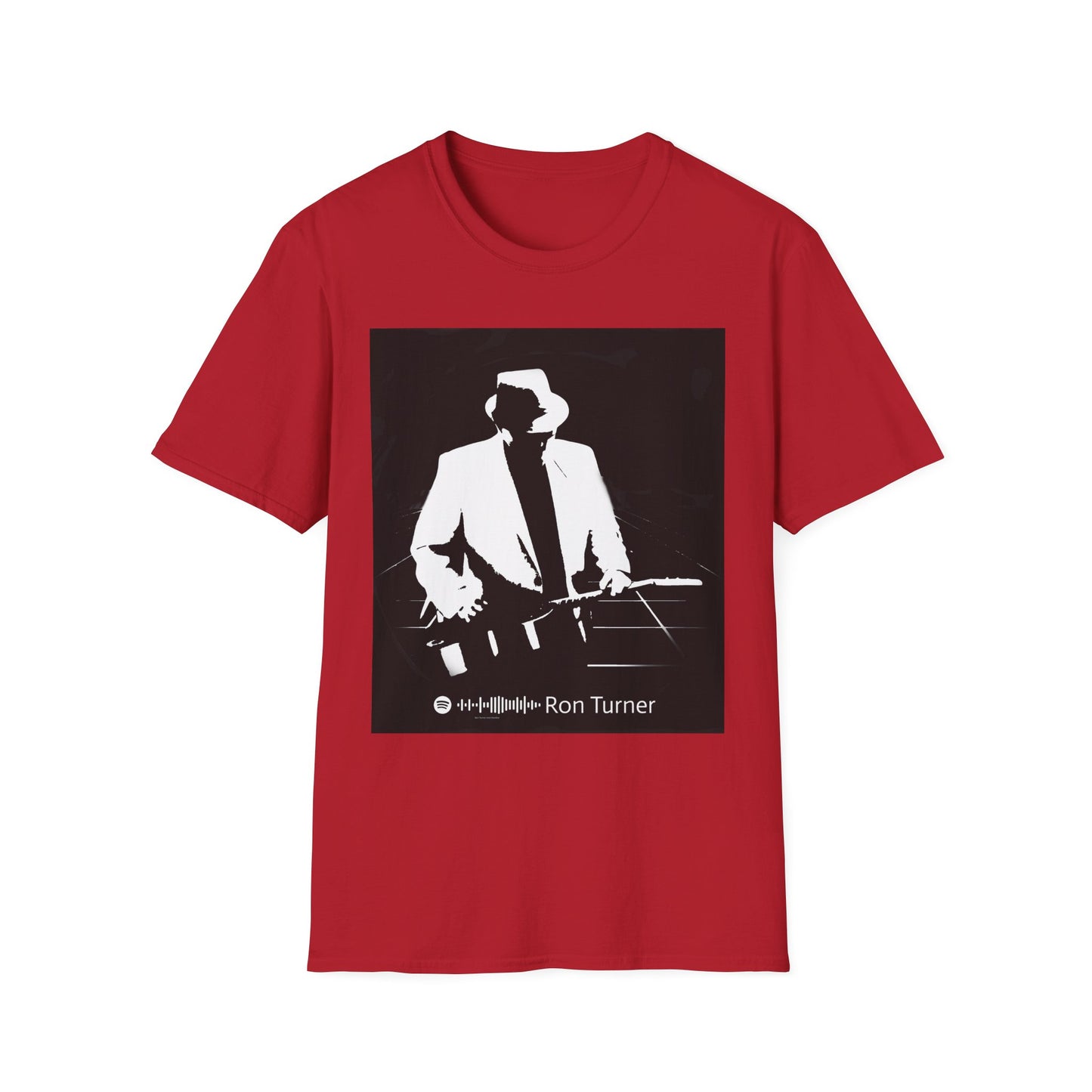 10%OFF at checkout! - Slide Guitarist Ron Turner Blues Artist Silhouette T-Shirt — Vintage Band Music Tee