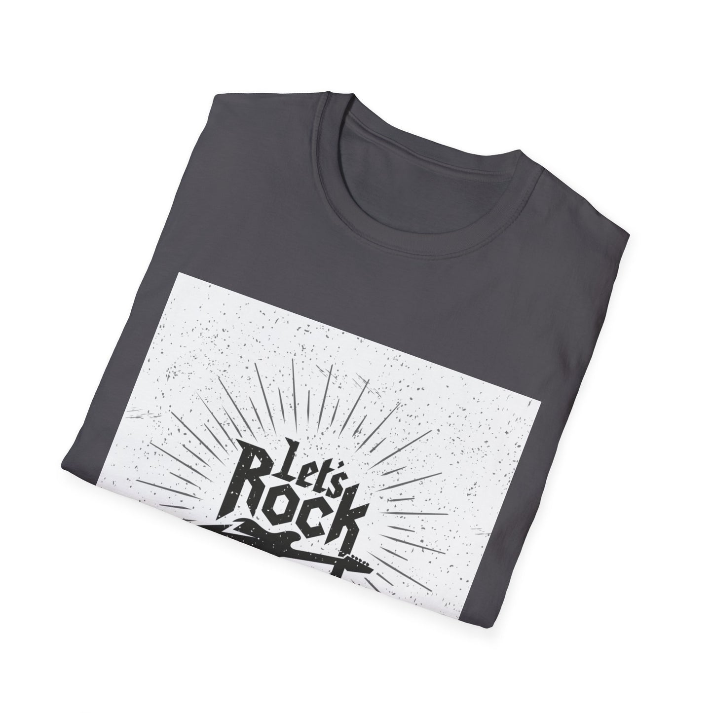 10%OFF at checkout! - Let's Rock T-Shirt — Vintage Guitar Graphic Tee for Music Lovers
