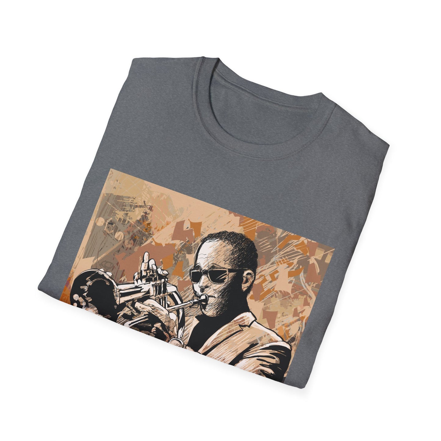 10%OFF at checkout! - Trumpet Jazz Portrait T-Shirt — Vintage Musician Graphic Tee