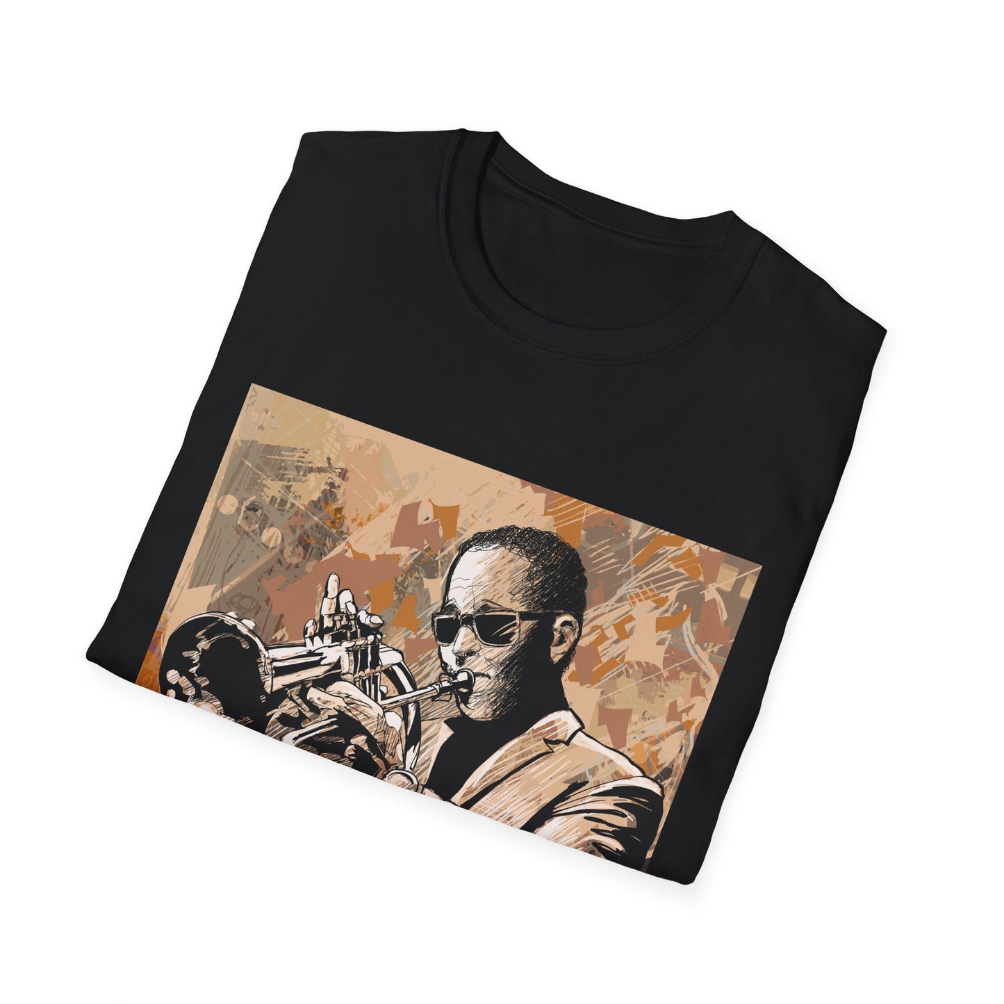 10%OFF at checkout! - Trumpet Jazz Portrait T-Shirt — Vintage Musician Graphic Tee