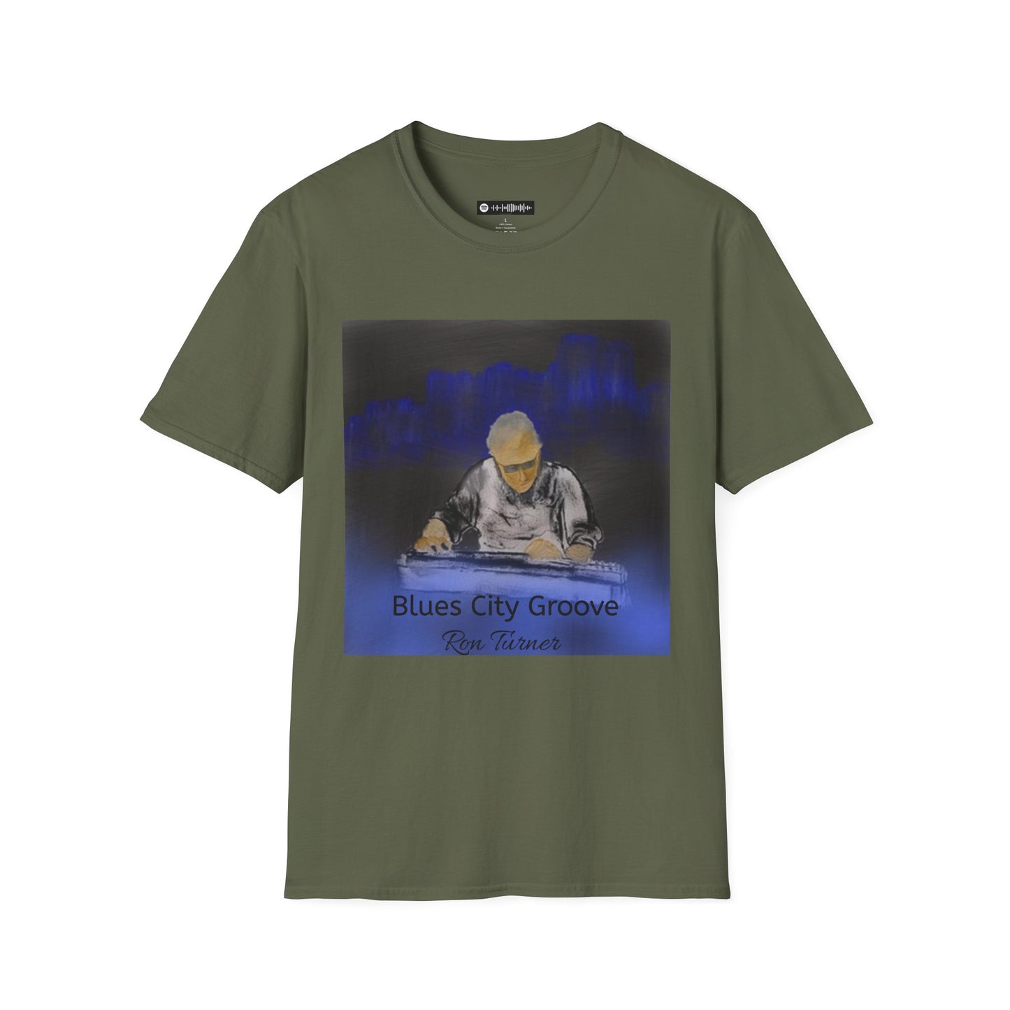 Blues City Groove, Steel Guitarist T-Shirt — Moody Nightclub Electronic Music Tee