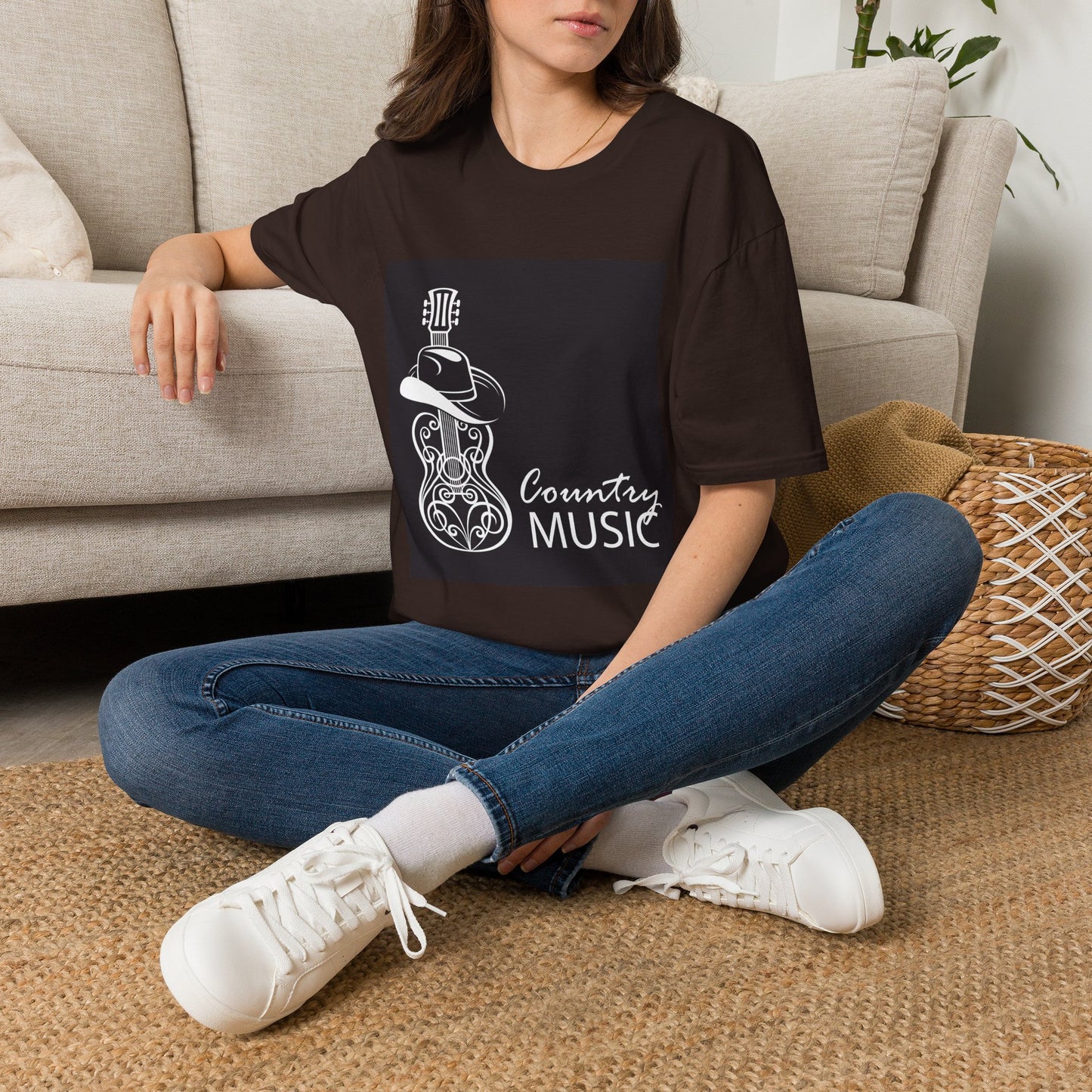 10% Off at checkout - Country Music T-Shirt — Guitar & Cowboy Hat Design