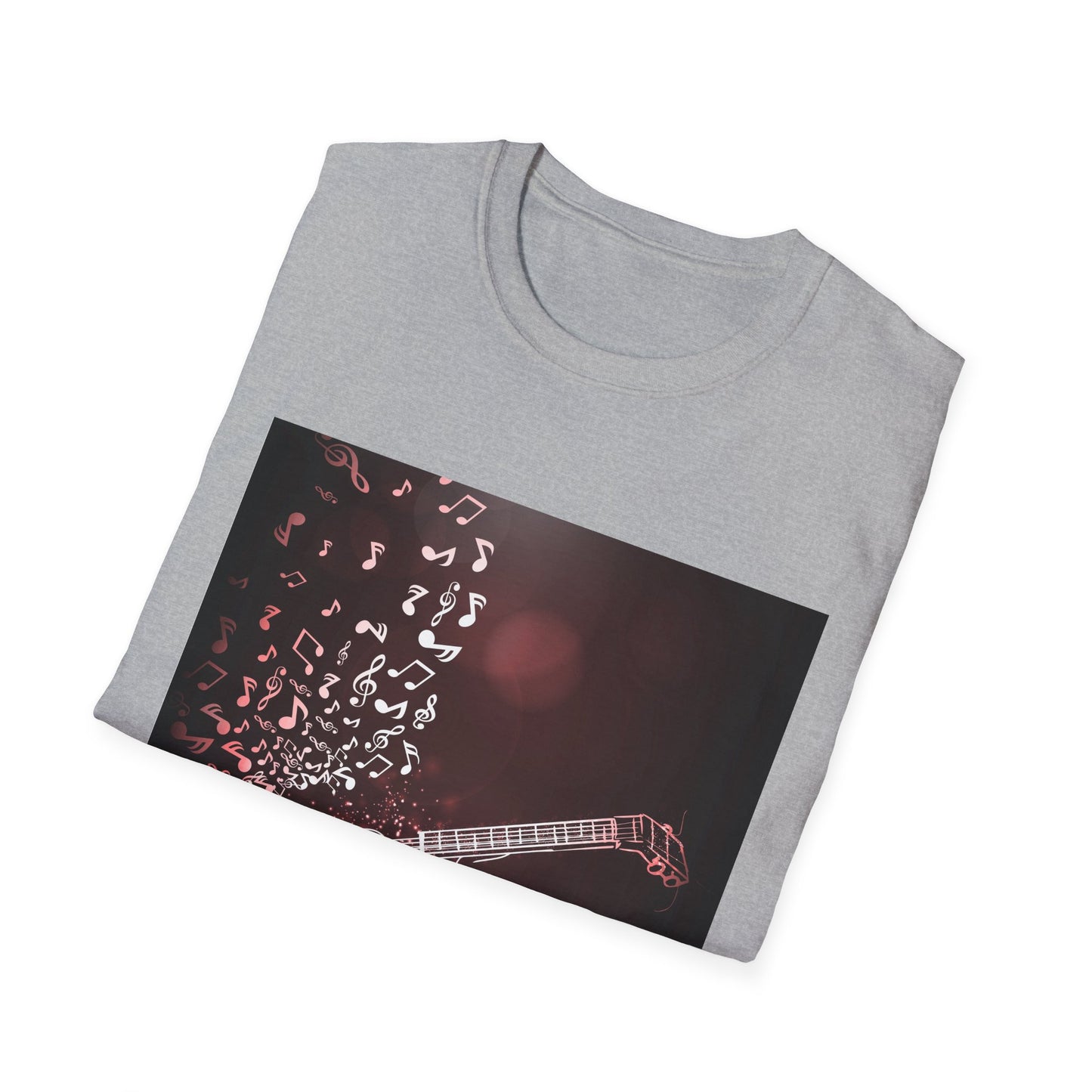 10%OFF at checkout! - Guitar Melody T-Shirt — Acoustic Guitar with Musical Notes Graphic