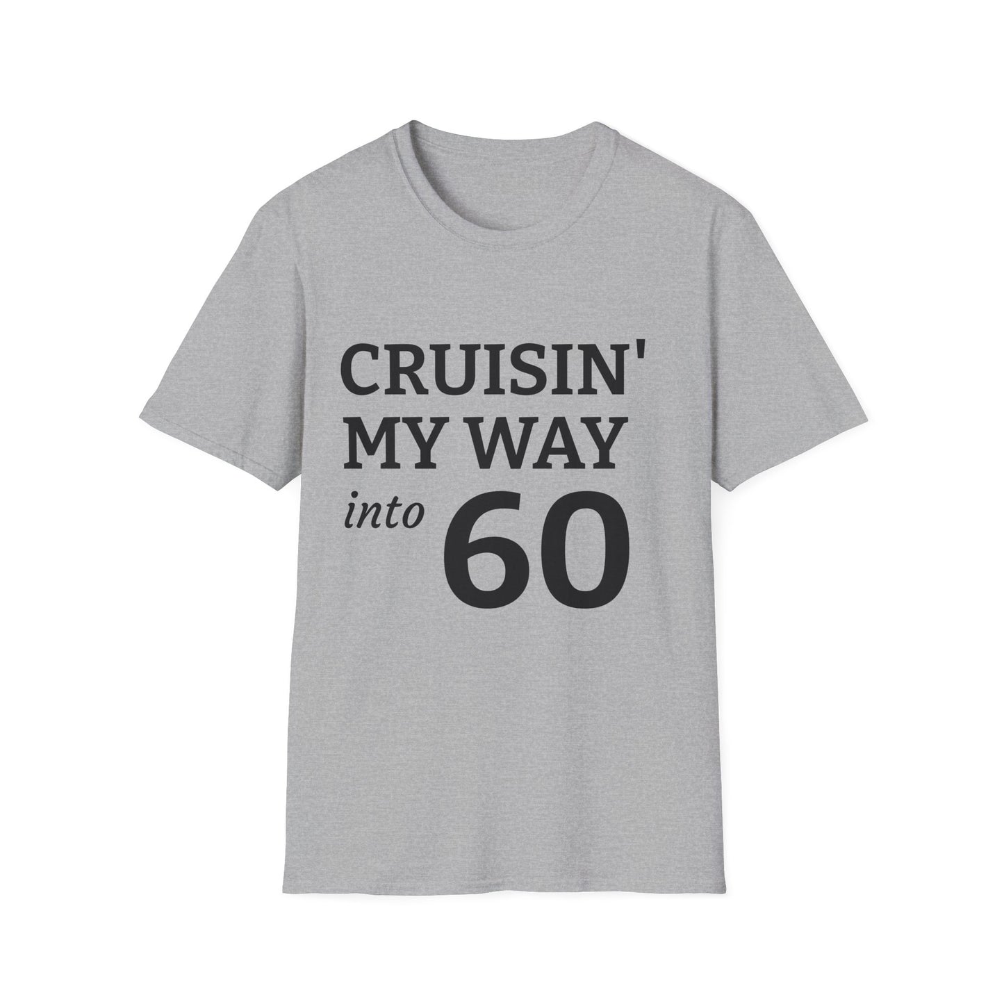 Cruisin' My Way into 60 T-Shirt - 60th Birthday Celebration Tee
