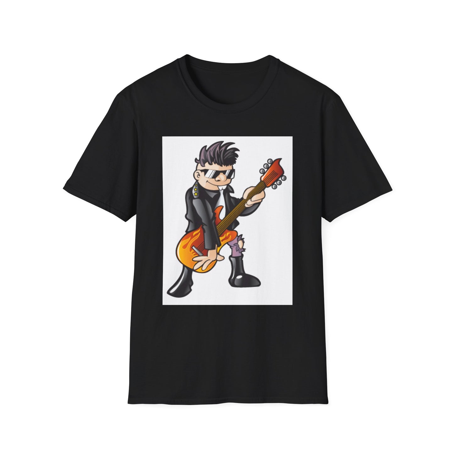 10%OFF at checkout! - Rock Guitarist T-Shirt — Cute Cartoon Electric Guitar Player Tee