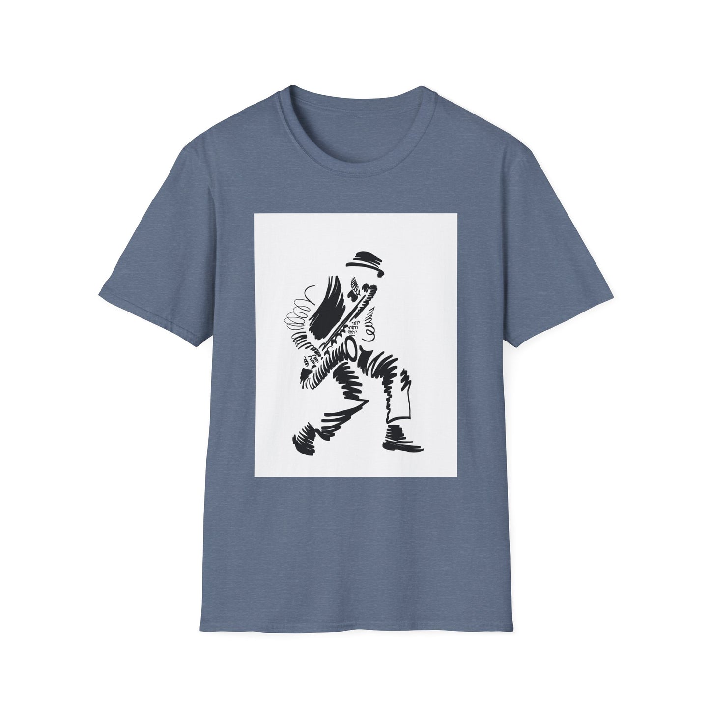 10%OFF at checkout! - Saxophone Player Graphic T-Shirt — Jazz Musician Silhouette Tee