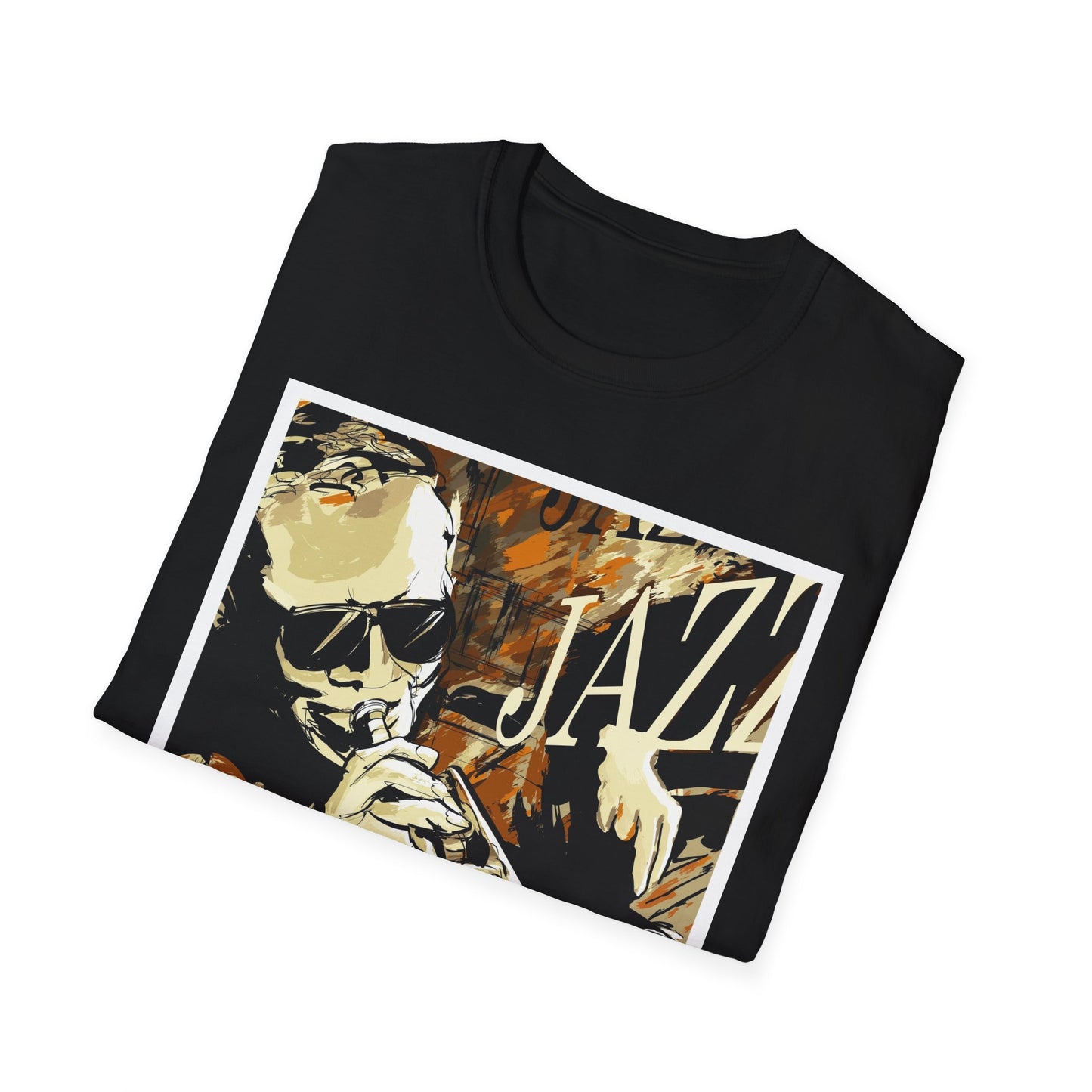 Jazz Trumpet Graphic T-Shirt — Vintage Sax/Trumpet Music Tee