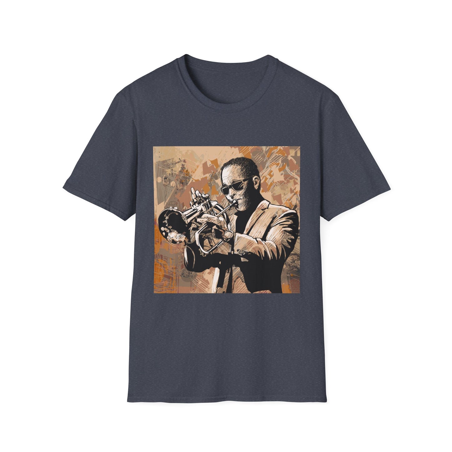 10%OFF at checkout! - Trumpet Jazz Portrait T-Shirt — Vintage Musician Graphic Tee