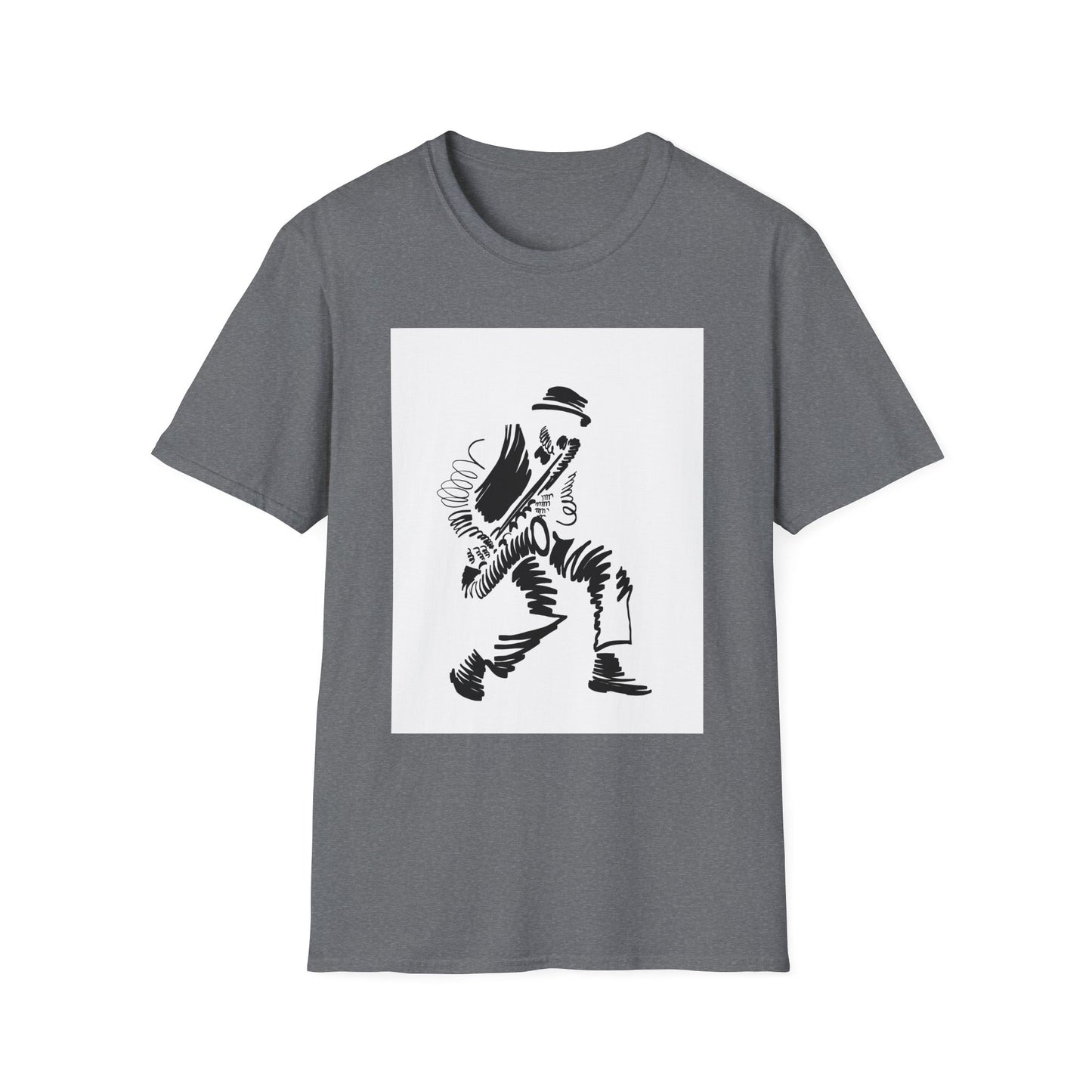 10%OFF at checkout! - Saxophone Player Graphic T-Shirt — Jazz Musician Silhouette Tee