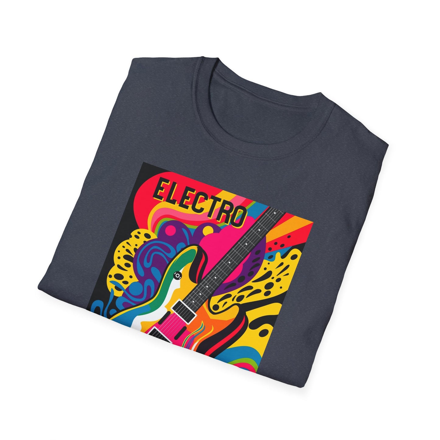 10%OFF at checkout! - Electro Guitar Poster T-Shirt — Retro Psychedelic Music Tee
