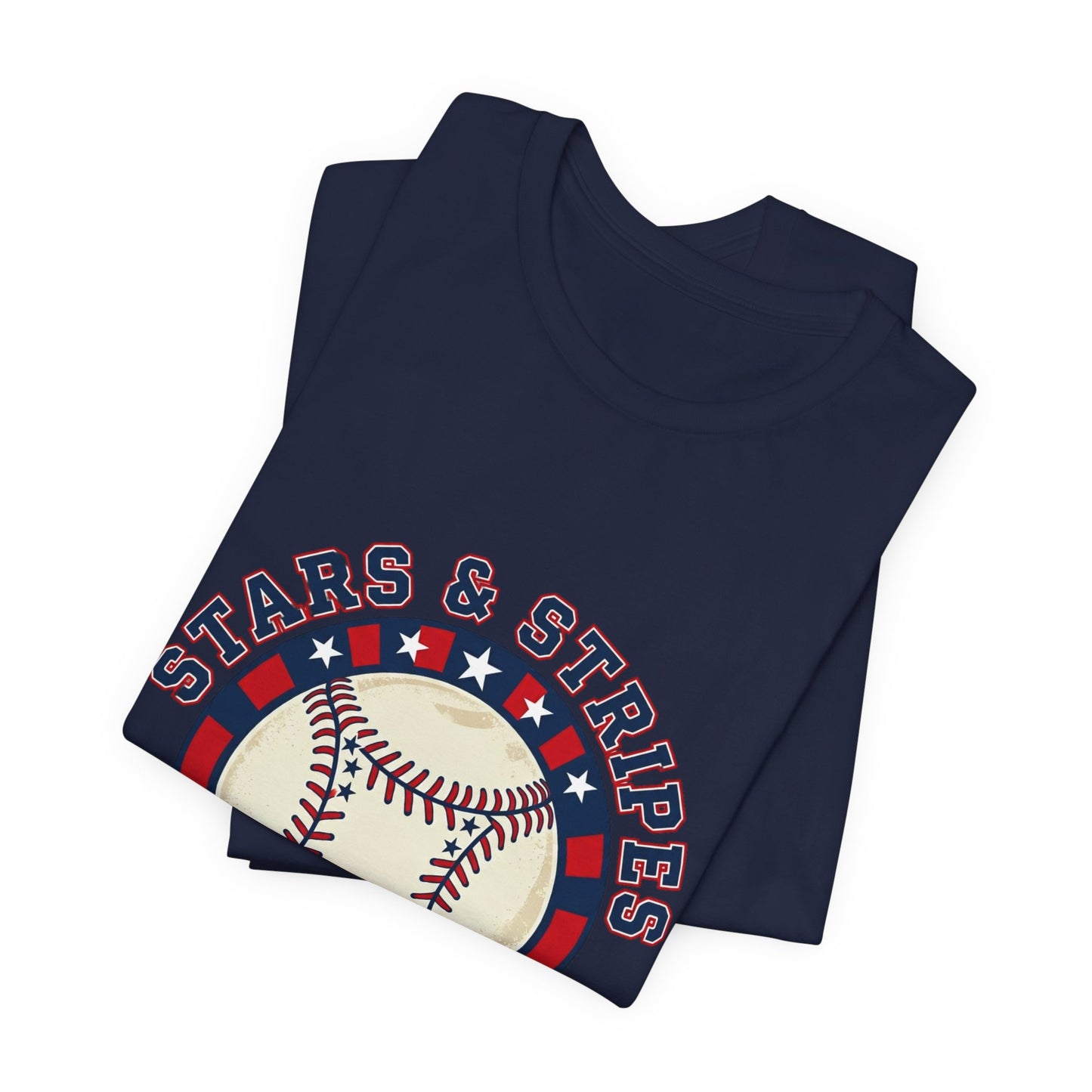 10%OFF at checkout! - Stars & Stripes Baseball Nights Tee | patriotic baseball graphic, vintage ballpark aesthetic
