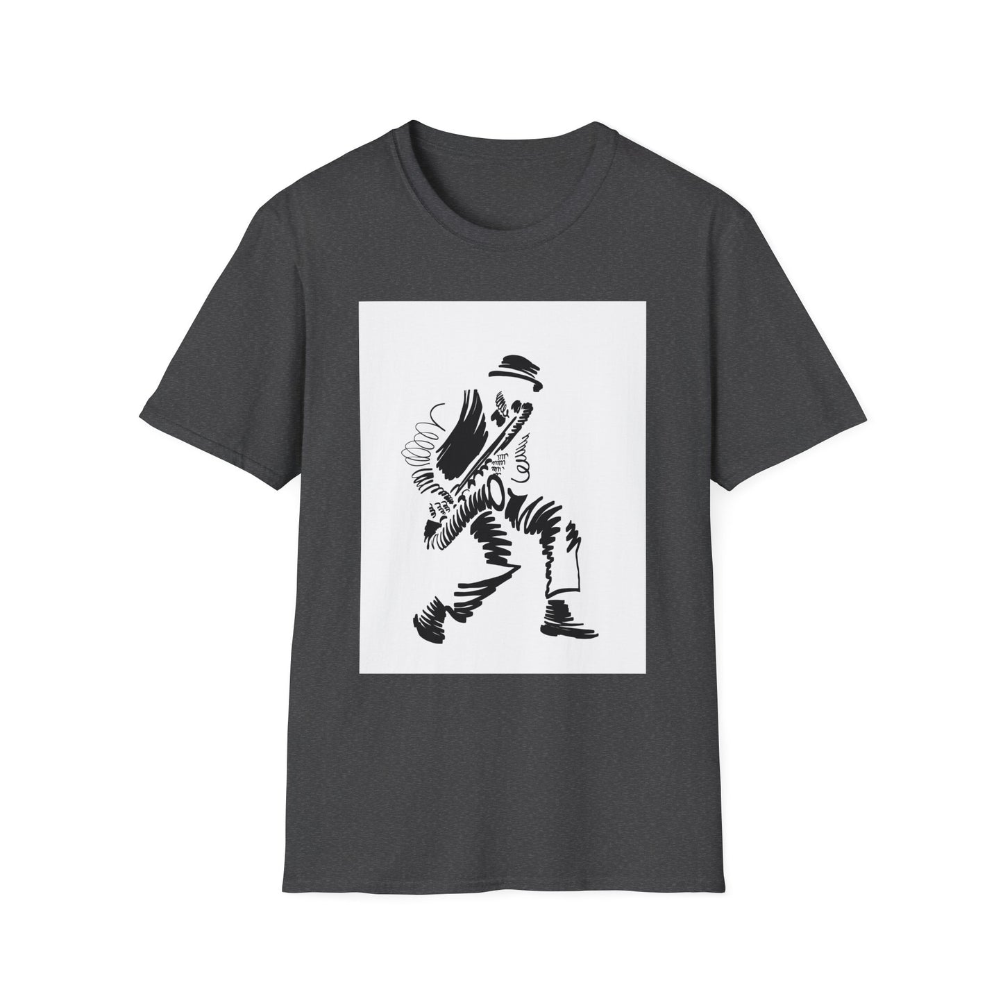 10%OFF at checkout! - Saxophone Player Graphic T-Shirt — Jazz Musician Silhouette Tee