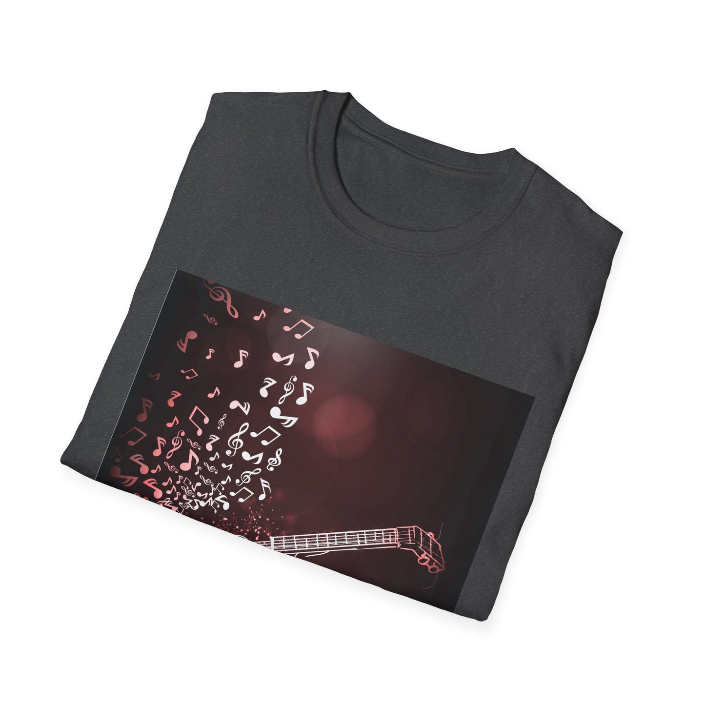 10%OFF at checkout! - Guitar Melody T-Shirt — Acoustic Guitar with Musical Notes Graphic